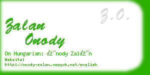 zalan onody business card